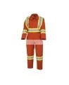 Combinaison de sécurité Pioneer pour femme orange en poly/coton 7 oz V2020450 XS à 2XL