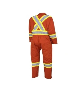 Combinaison de sécurité Pioneer pour femme orange en poly/coton 7 oz V2020450 XS à 2XL