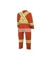 Combinaison de sécurité Pioneer pour femme orange en poly/coton 7 oz V2020450 XS à 2XL