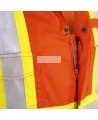 Combinaisons 7 oz orange ignifuge, Arc Flash ARC 2, Pioneer 7705 & 7705T, bandes hi-viz, fermeture éclair aux jambes