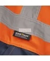 Combinaison de protection Pioneer pour femme en poly/coton 7 oz V2021450 modèle 5514WBB orange/bleue marine vendue à l'unité