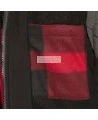 Chandail à capuchon matelassé en molleton pour femme de couleur rouge et noir, chemise de chasse, vendu à l’unité