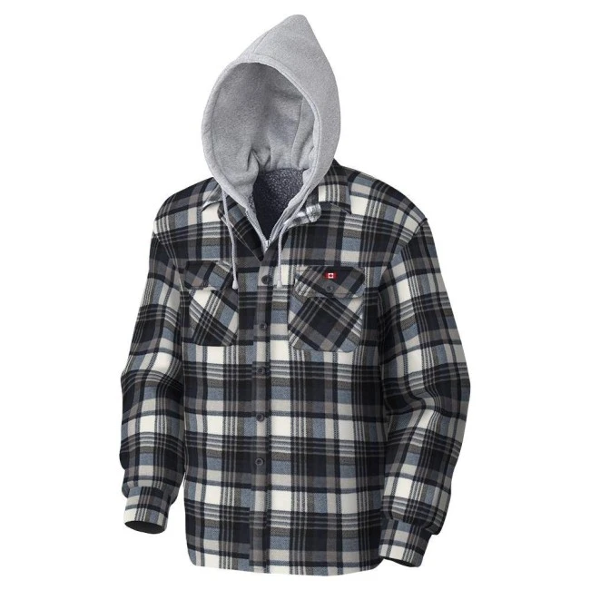 Chandail à capuchon matelassé en molleton pour homme de couleur bleu et gris, chemise de chasse, vendu à l’unité Chandail à capuchon matelassé en molleton pour homme de couleur bleu et gris, chemise de chasse, vendu à l’unité