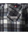 Chandail à capuchon matelassé en molleton pour homme de couleur bleu et gris, chemise de chasse, vendu à l’unité