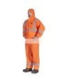 Combinaison jetable Pioneer 2077, orange avec capuchon et bande réfléchissante, contre poussières et particules non toxiques