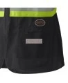 Veste de sécurité Pioneer 139BK noire pour femme, classe 1, niveau 2, 9 poches, XS à 3XL