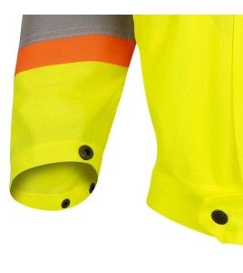 Manteau de sécurité routière Pioneer jaune haute visibilité pour femme classe 2, niveau 2, XS à 3XL