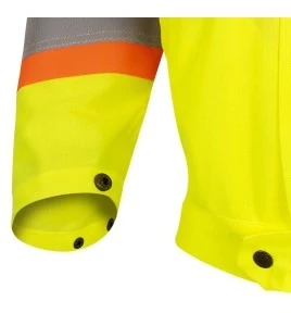 Pioneer woman yellow high-visibility safety jacket, class 2, level 2, 5 pockets, front zip