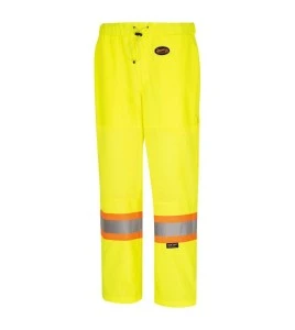 Pioneer woman yellow high-visibility safety pants, class 2, level 2, 5 pockets, front zip
