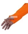 High visibility Pioner long-sleeved shirt, orange hi-vis with grey reflective stripes