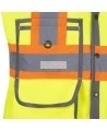 Pioneer women's high-visibility yellow 6693W surveyor's vest, 150 denier woven twill, 15 pockets