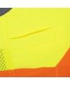 Pioneer women's high-visibility yellow 6693W surveyor's vest, 150 denier woven twill, 15 pockets