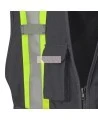 Pioneer 6937 safety vest, low-visibility black, detachable with mesh back, zipper, 4 pockets, sold individually