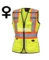 Pioneer 489 safety vest, yellow high-visibility, detachable mesh complement, zipper, 6 pockets, sold individually