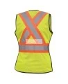 Pioneer 489 safety vest, yellow high-visibility, detachable mesh complement, zipper, 6 pockets, sold individually