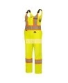 Women's yellow safety overalls for road safety, breathable, with reflective stripes, Pioneer model 6000W