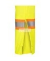 Women's yellow safety overalls for road safety, breathable, with reflective stripes, Pioneer model 6000W