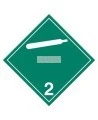 Gaz non-inflammable, classe 2, placard, 10-3/4 po X 10-3/4 po. Pour le transport des matières dangereuses.