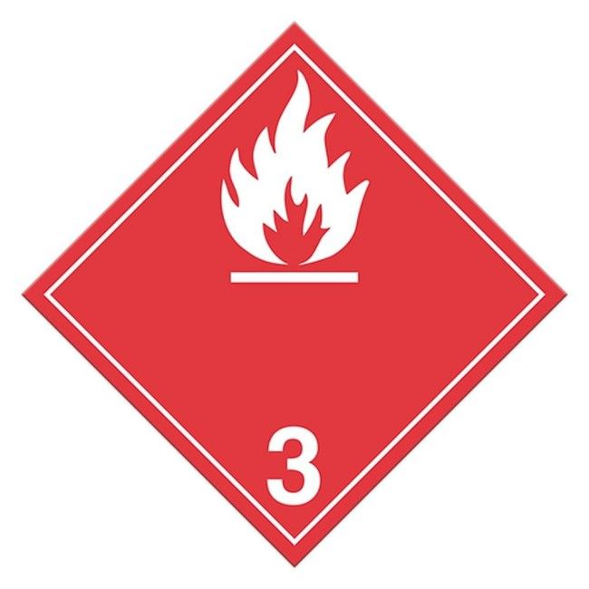 Liquide inflammable, classe 3, placard, 10-3/4 po X 10-3/4 po. Pour le transport des matières dangereuses. Liquide inflammable, classe 3, placard, 10-3/4 po X 10-3/4 po. Pour le transport des matières dangereuses.