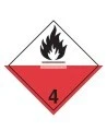 Spontaneously combustible materials, class 4.2, placard, 10-3/4 in X 10-3/4 in.