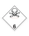 Toxic substances, class 6,.1 placard, 10 3/4 in X 10 3/4 in., For the transport of hazardous materials.