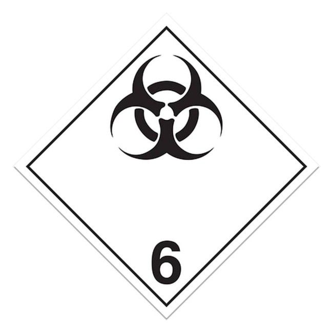 Matière infectieuse, placard classe 6.2, 10 3/4 po x 10 3/4 po. pour le transport des matières dangereuses. Matière infectieuse, placard classe 6.2, 10 3/4 po x 10 3/4 po. pour le transport des matières dangereuses.