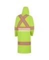 Manteau imperméable long de couleur jaune haute visibilité, Pioneer modèle 5631, bande réfléchissante, grandeur P à 5XL