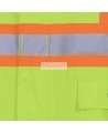 Manteau imperméable long de couleur jaune haute visibilité, Pioneer modèle 5631, bande réfléchissante, grandeur P à 5XL