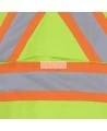 Manteau imperméable long de couleur jaune haute visibilité, Pioneer modèle 5631, bande réfléchissante, grandeur P à 5XL