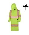 Manteau imperméable long de couleur jaune haute visibilité, Pioneer modèle 5631, bande réfléchissante, grandeur P à 5XL