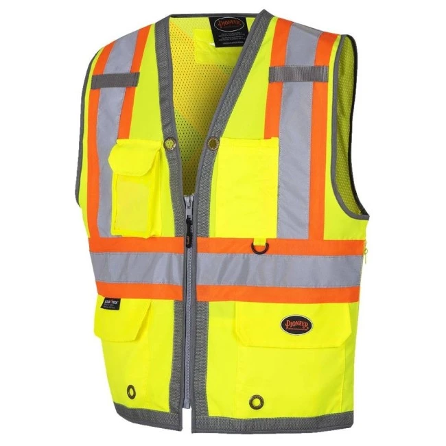 High-visibility yellow surveyor vest with 12 pockets class 2 level 2 High-visibility yellow surveyor vest with 12 pockets class 2 level 2