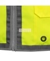 High-visibility yellow surveyor vest with 12 pockets class 2 level 2