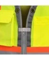 High-visibility yellow surveyor vest with 12 pockets class 2 level 2