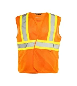 Veste de circulation ignifuge Ground Force, orange détachable en 5 points, vendue à l’unité