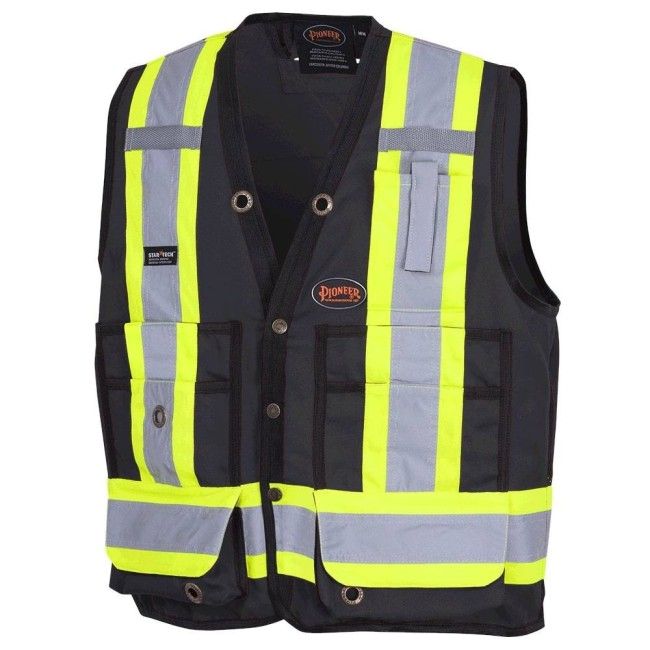 Gilet De Sécurité Jaune Fluorescent JZK - Taille XL - Filet Respirant - 5 Poches - Réfléchissant