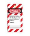 French DANGER NE PAS OPÉRER label, maintenance, 3-3/8 X 5-3/4 in, sold in packs of 25