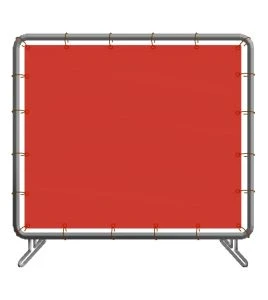Écran de soudure, vinyle translucide de couleur orange, choix du nombre de panneaux et grandeurs
