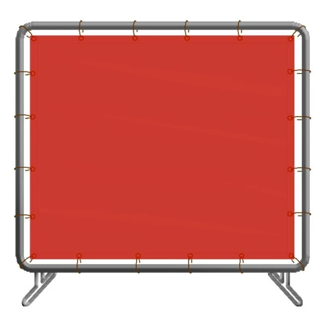 Welding screen, orange translucent vinyl, choice of number of panels and sizes