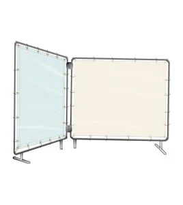 Écran de vinyle clair 16 mils, choix du nombre de panneaux et grandeurs
