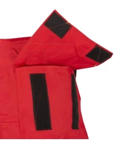 Veste de sécurité d’arpenteur haute visibilité rouge en polyester oxford de 600D enduit de polyuréthane, modèle 695