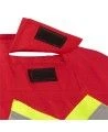 Veste de sécurité d’arpenteur haute visibilité rouge en polyester oxford de 600D enduit de polyuréthane, modèle 695