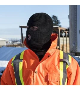 Manteau d'hiver orange-noir 100% imperméable 7-en-1 polyester enduit de polyuréthane, 7 en 1 haute visibilité pour homme