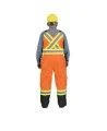 Pioneer men's winter 100% waterproof orange-black polyester polyurethanes overall with reflective stripes