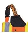 Pioneer men's winter 100% waterproof orange-black polyester polyurethanes overall with reflective stripes