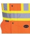 Pioneer men's winter 100% waterproof orange-black polyester polyurethanes overall with reflective stripes
