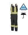 Pioneer men's winter 100% waterproof black polyester polyurethanes overall with reflective stripes