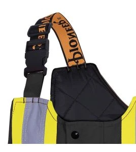 Pioneer men's winter 100% waterproof black polyester polyurethanes overall with reflective stripes