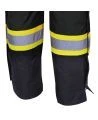 Pioneer men's winter 100% waterproof black polyester polyurethanes overall with reflective stripes