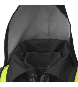 Winter men's black 100% waterproof polyester-polyurethane winter jacket 7 in 1 with reflective stripes
