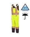 Salopette d'hiver Pioneer 100% imperméable jaune-noir pour homme en polyester-polyuréthane avec bandes réfléchissantes